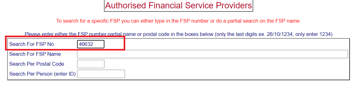 Verify Forex Trading App FSP Number