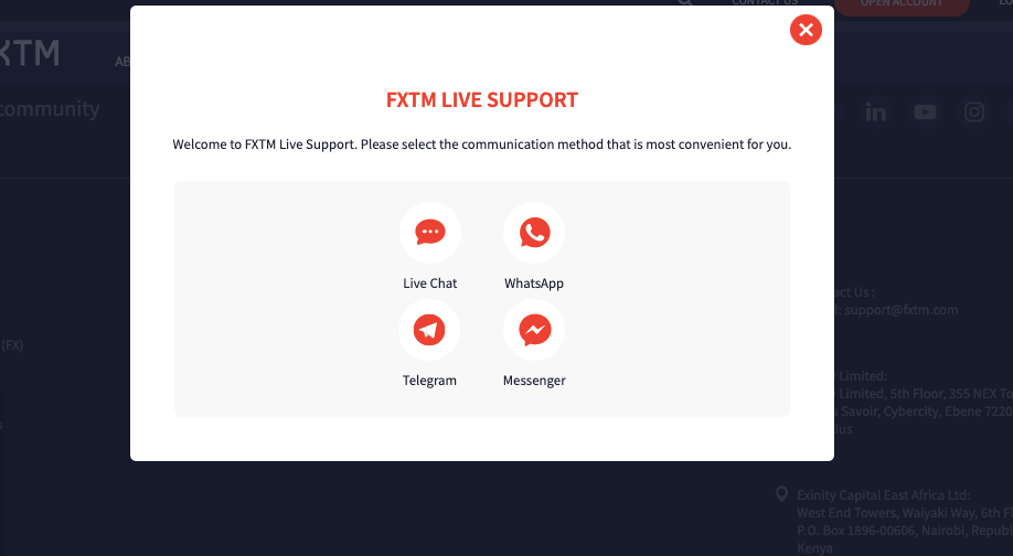 FXTM South Africa Online Support