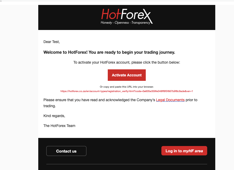 Activate HotForex Account