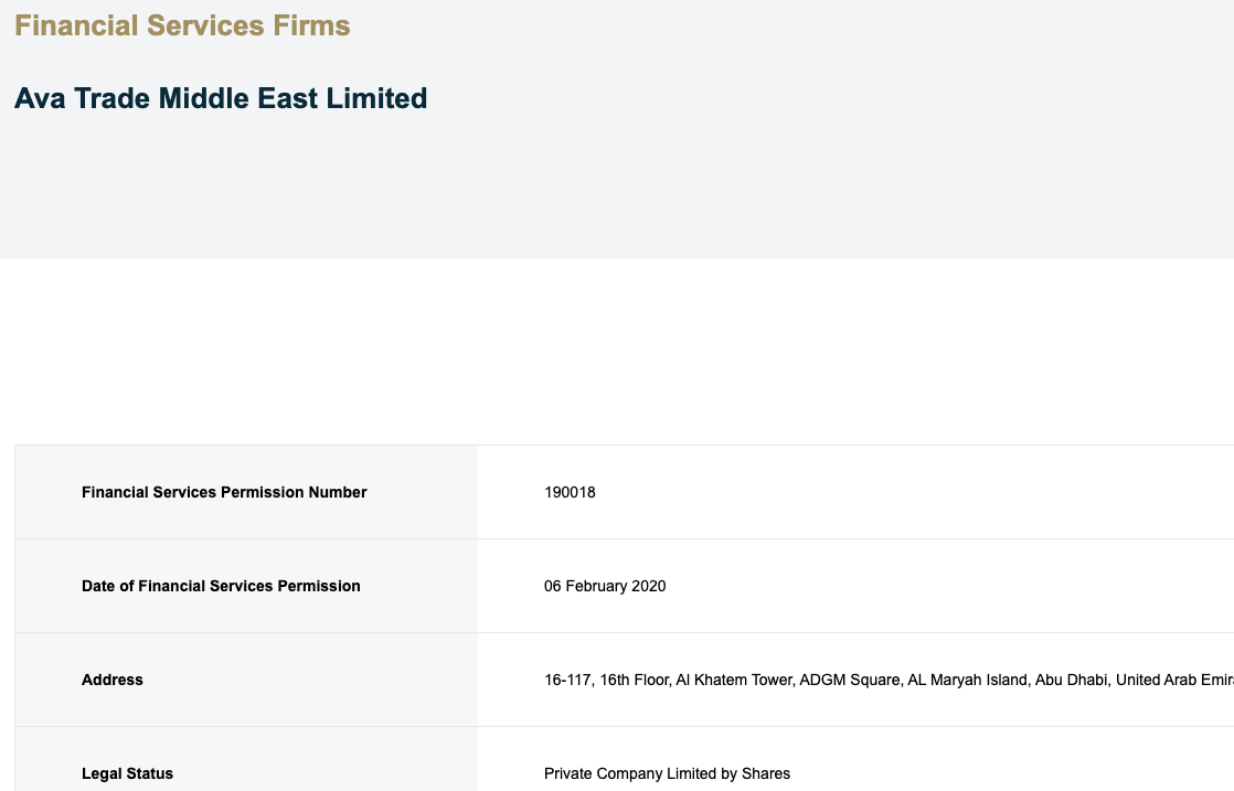 AvaTrade ADGM Regulation