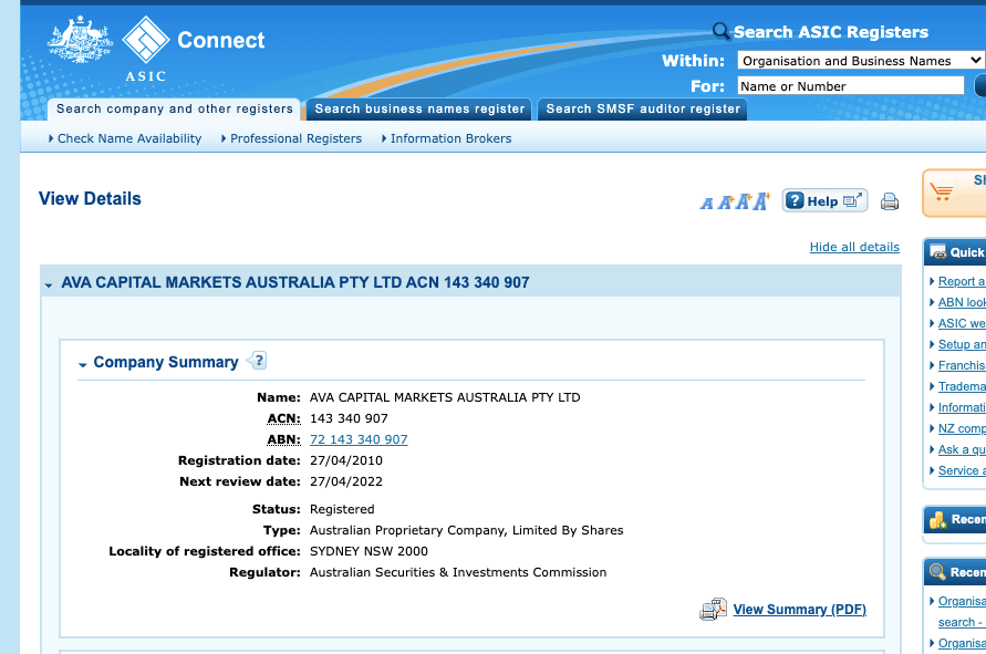 AvaTrade ASIC Regulation