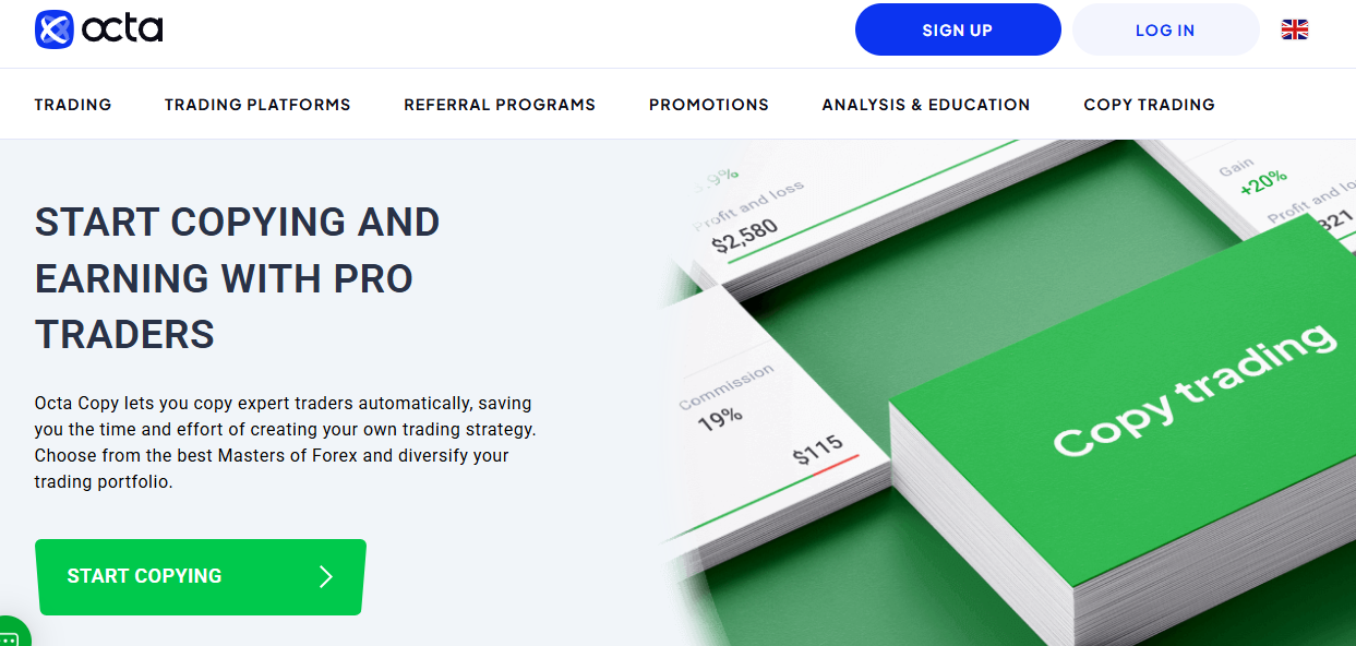 Copytrading on OctaFX