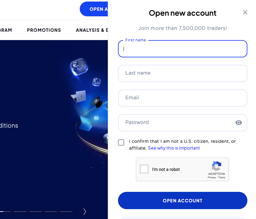 Open Account with OctaFX South Africa
