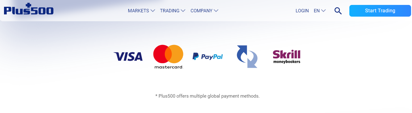 Plus500 Payment Method