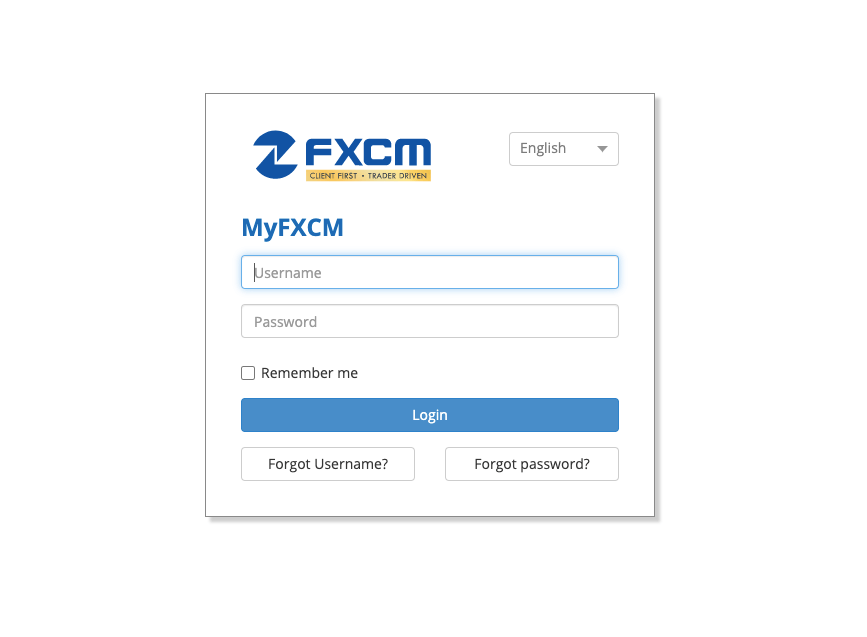 Log in to FXCM South Africa