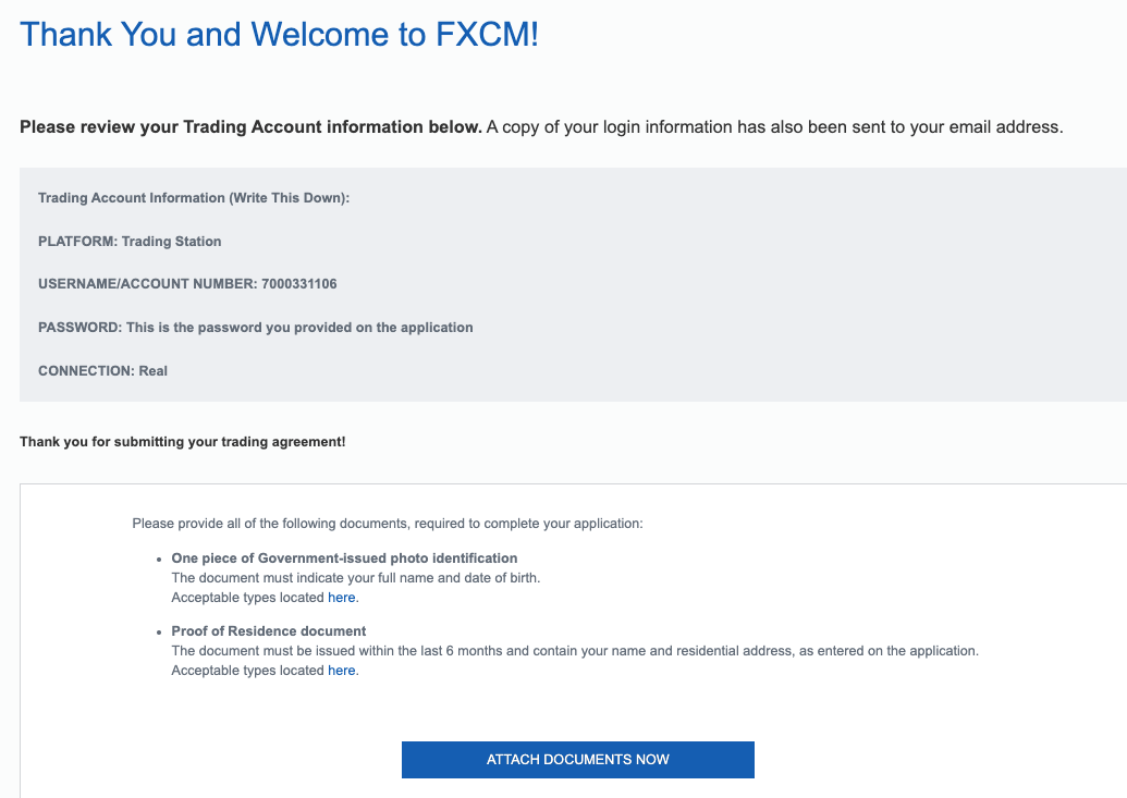 Verify Account on FXCM