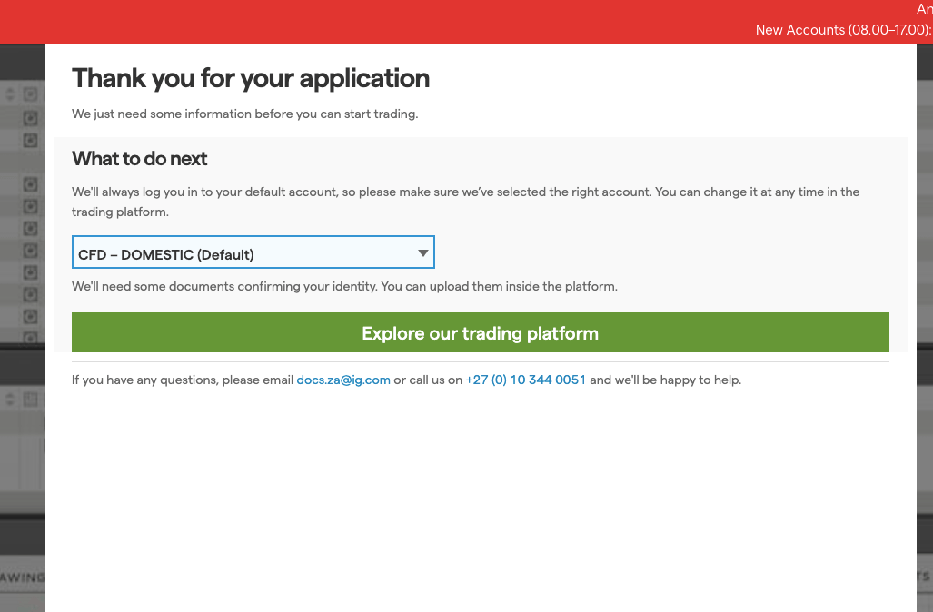 Open Account with IG Markets South Africa