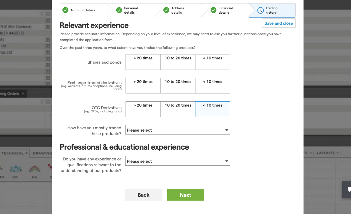 Trading Experience on IG Markets