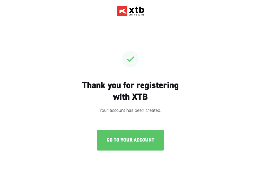 XTB International New User Account